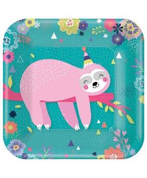 Sloth Celebration Dessert Plates (8)