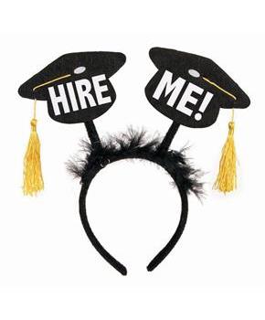 Graduation Bopper Headband "Hire Me"