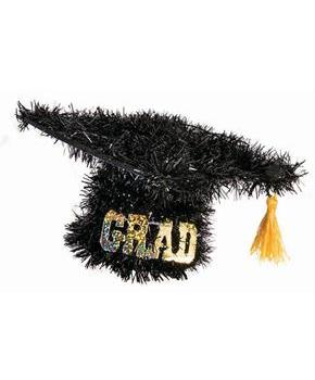 Graduation Tinsel Hat Decoration