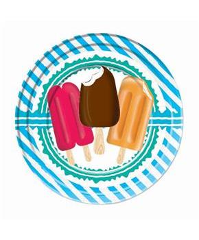 Popsicle Party 9" Lunch Plate (8)