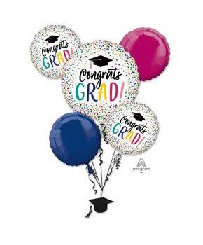 Yay Grad Foil Balloon Bouquet