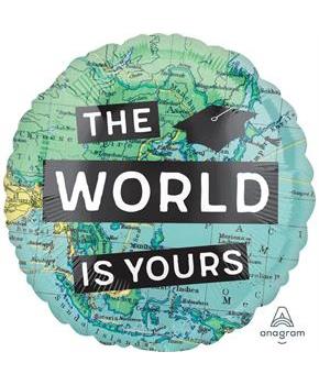 The World Awaits Graduation 17" Foil Balloon