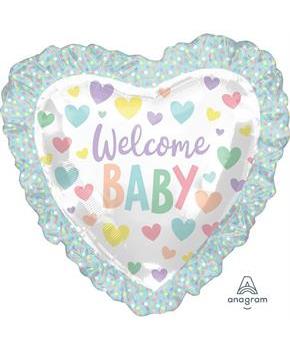 Baby Ruffle Heart 28" Foil Balloon
