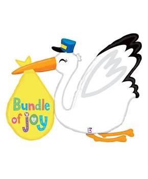 Baby Bundle Stork 43" Foil Balloon