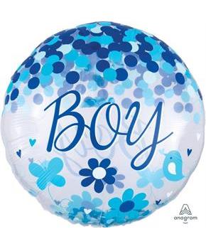 Confetti Baby Boy 28" Foil Balloon