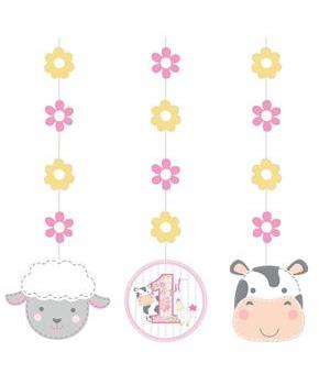 Sweet Farmhouse 1st Birthday Hanging Decorations