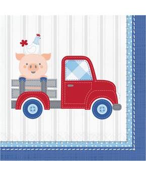 Charming Farmhouse Birthday Lunch Napkins (16)