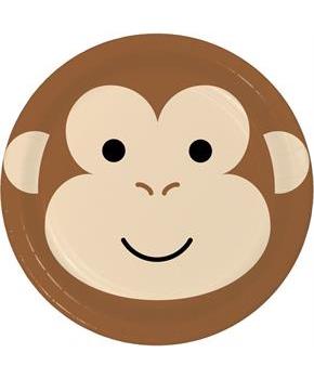 Zoo Animals Monkey Lunch Plates (8)