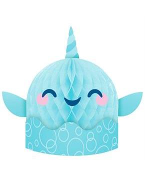Happy Narwhal Honeycomb Centerpiece