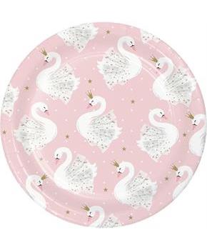 Sweet Swan Dessert Plates (8)