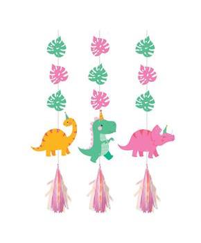 Girls Dino-Roar Iridescent Hanging Decorations