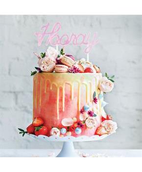 Hooray Iridescent Cake Topper