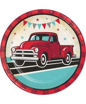 Vintage Truck Lunch Plates (8)