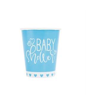 Blue Hearts Baby 9oz Paper Cup (8)