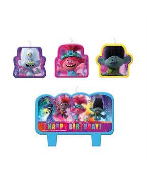 Trolls World Tour Birthday Candle Set (4)