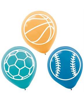 Birthday Baller 12" Assorted Balloons (6)