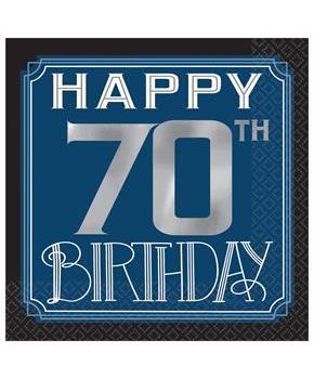 Happy 70th Birthday Man Beverage Napkins (16)