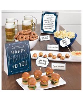 Happy Birthday Man Mini Buffet Decorating Kit