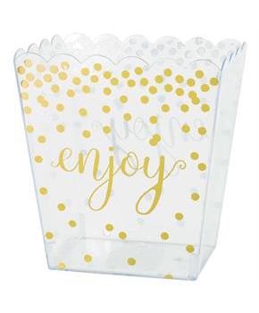 Gold Confetti Medium Scalloped Container