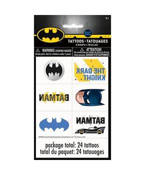 24 Batman Tattoos (4 Sheets of 6)