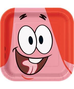 SpongeBob Sqaure Pants 7 inch Square Plates(8 Pack