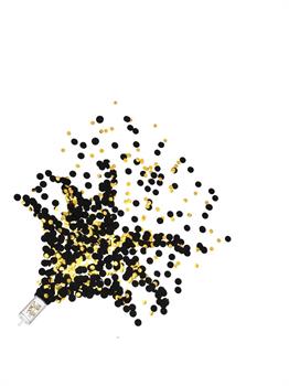 Black and Gold ush Up Confetti Poppers (8 Pack)