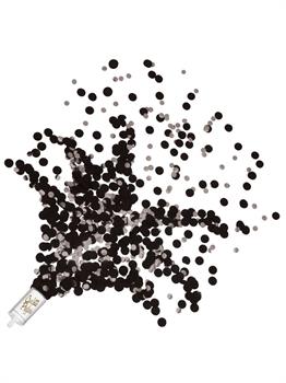 Black and Silver Push Up Confetti Poppers(8 Pack)