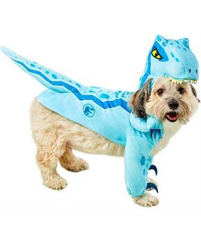 Blue Velociraptor Pet Costume
