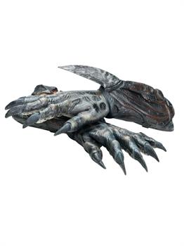 Deluxe Adult Black Predator Latex Gloves (One Size