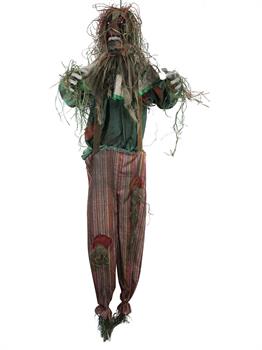 5 Foot Animated Light Up Hanging Scarecrow Clown