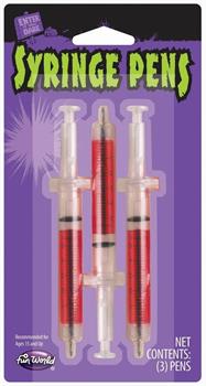 5-inch Bloody Syringe Ballpoint Pens - Set of 3