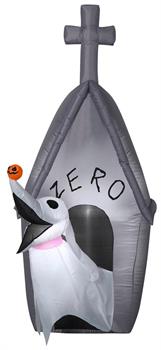 5 Foot The Nightmare Before Christmas Zero and Doghouse Light Up Halloween Inflatable Lawn Decoration