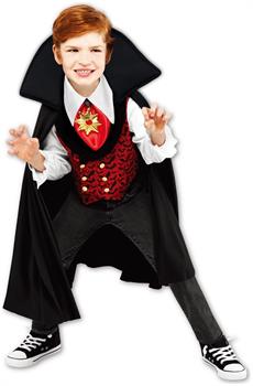 Boys' Vintage Vampire Costume with Light Up Necklace