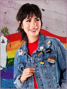 Adult Rainbow Pride Buttons - 24 Piece