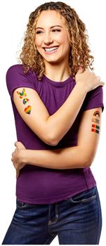 Adult Rainbow Pride Temporary Tattoos - 48 Piece