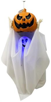 35-inch Ghost and Jack-O-Lantern Animated Hanging Decoration