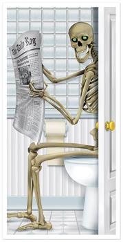 Skeleton Restroom Door Cover