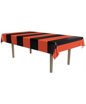 Orange & Black Stripes Tablecover