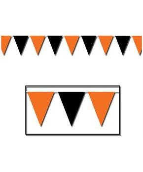 Orange & Black Pennant Banner
