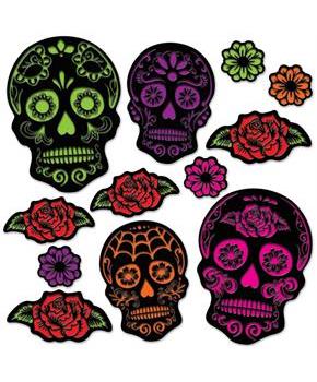 Day Of The Dead Sugar Skull Cutouts