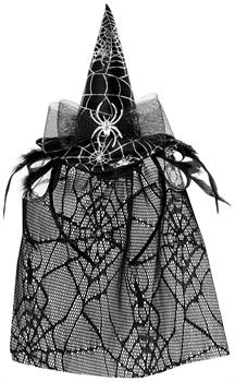 Spider Witch Hat Headband w/Veil