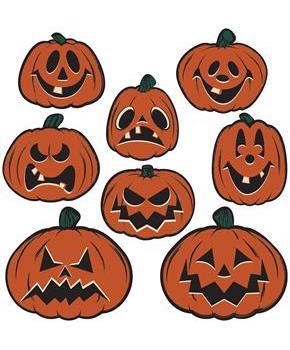 Vintage Halloween Pumpkin Cutouts
