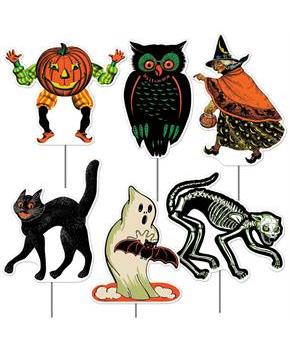 Plastic Vintage Halloween Yard Signs