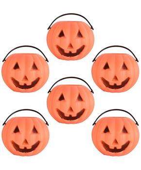Plastic Miniature Pumpkin Buckets
