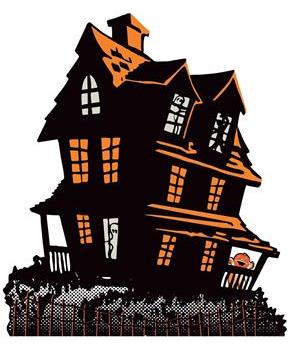 Vintage Halloween Haunted House Stand-Up