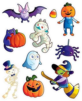 Halloween Friends Clings