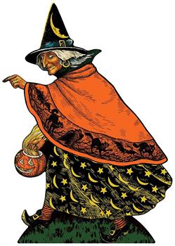 Vintage Halloween Witch Stand-Up