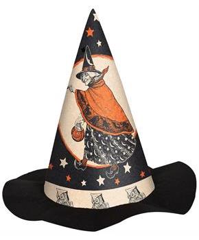 Vintage Halloween Felt Witch Hat