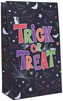 Halloween Paper Treat Bags w/Stickers