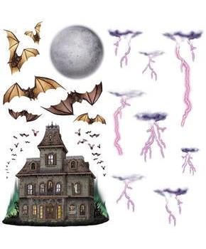 Haunted House & Night Sky Props